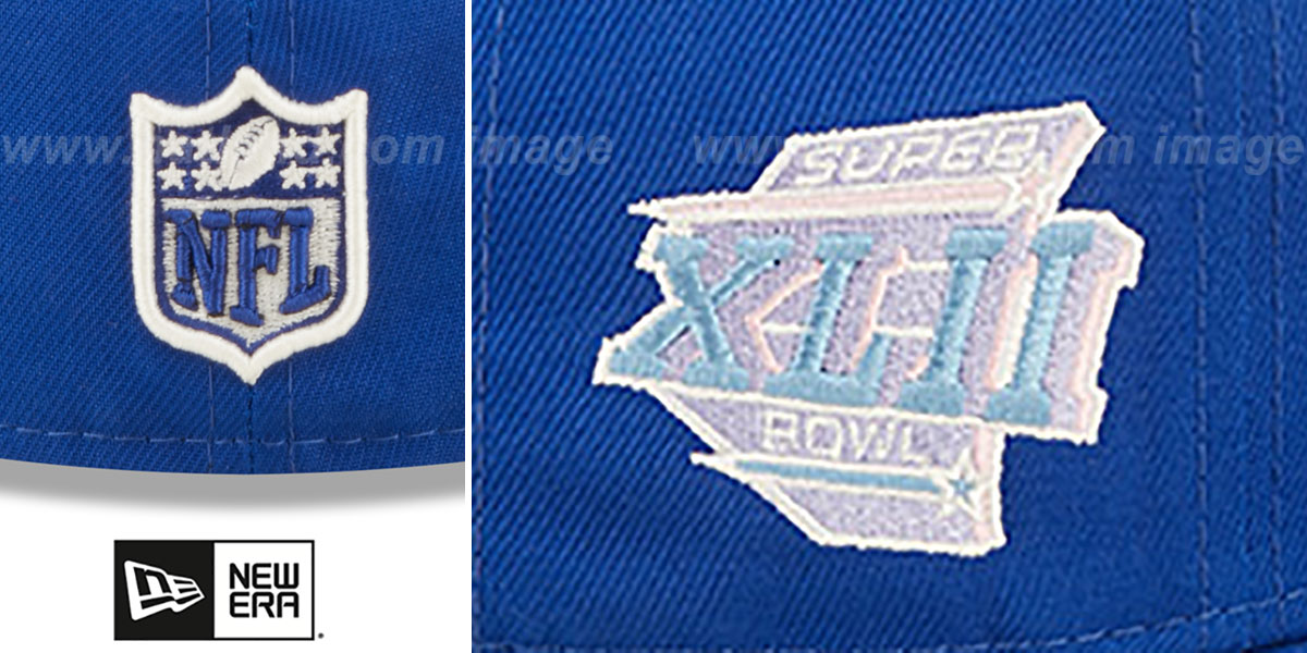 Giants SB XLII 'POP-SWEAT' Royal-Pink Fitted Hat by New Era