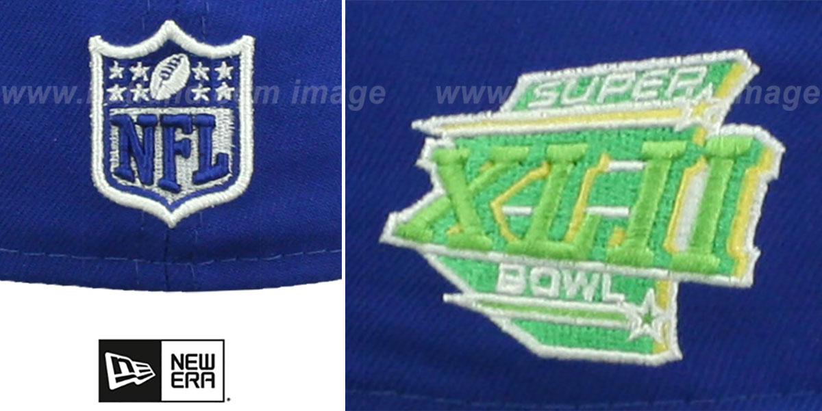 Giants SUPER BOWL XLII 'CITRUS POP' Royal-Green Fitted Hat by New Era