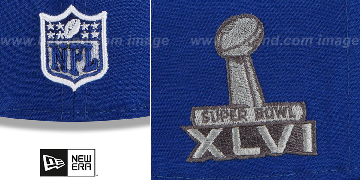 Giants 'SUPER BOWL XLVI SIDE-PATCH' Royal Fitted Hat by New Era