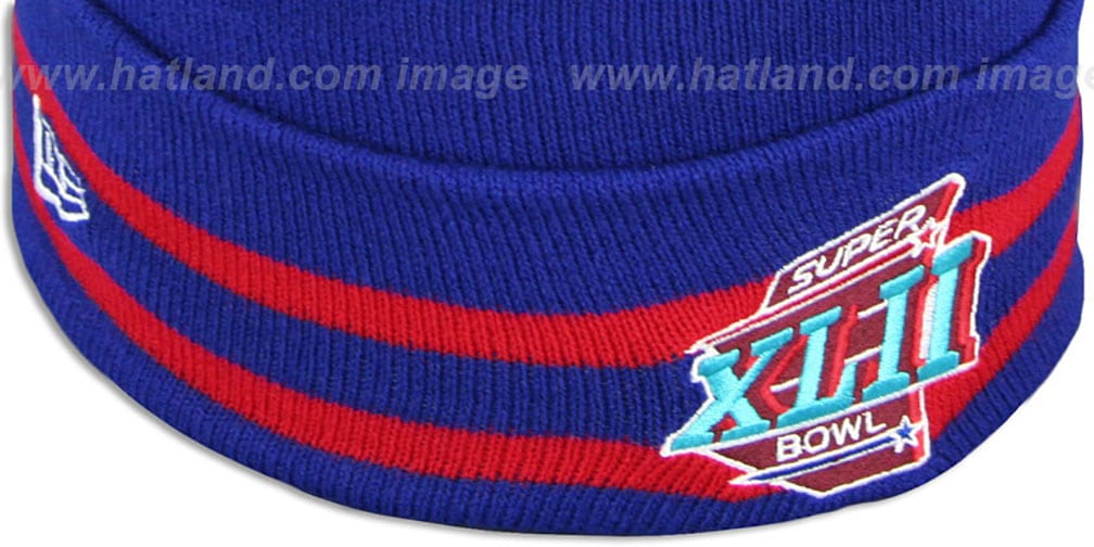 NY Giants 'SUPER BOWL XLII' Royal Knit Beanie Hat by New Era