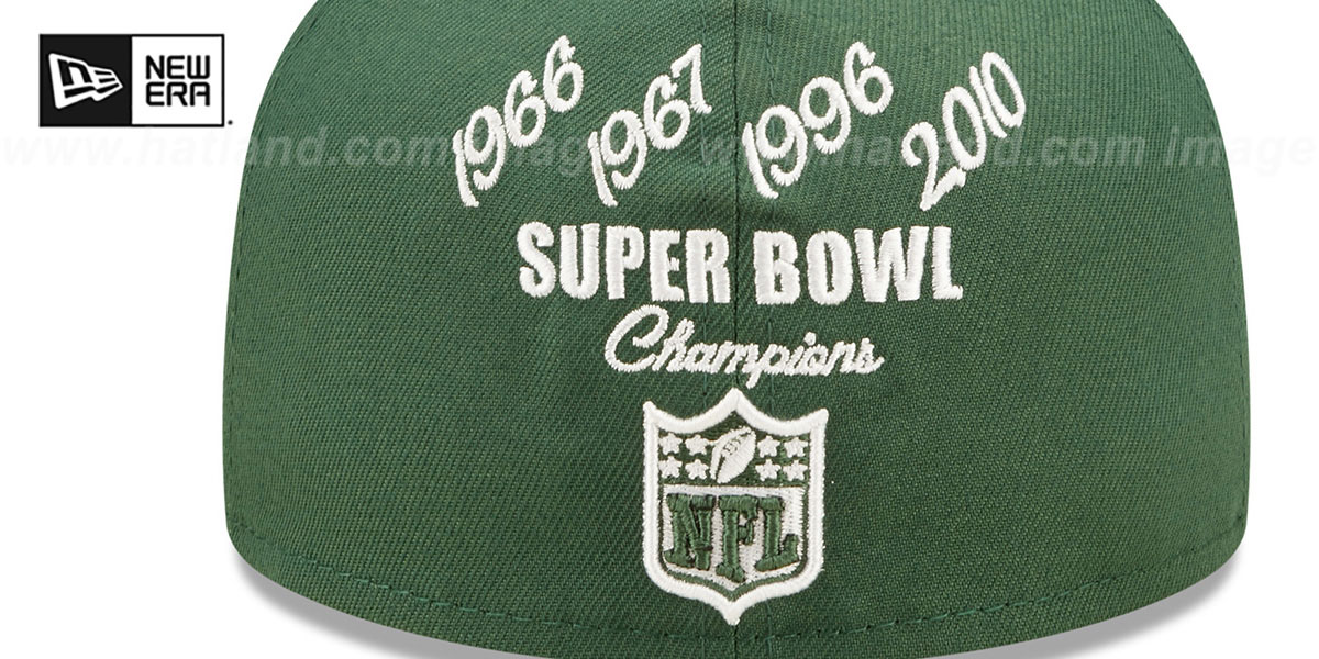 Packers 'CROWN CHAMPS' Green Fitted Hat by New Era