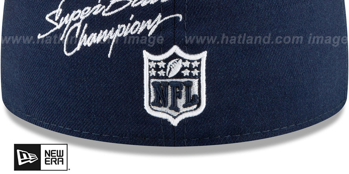 Patriots 'SUPER BOWL CHAMPS ELEMENTS' Navy Fitted Hat by New Era