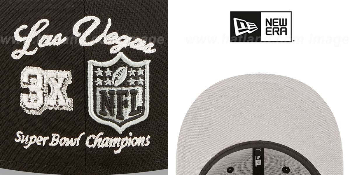 Raiders 'LETTERMAN SIDE-PATCH' Fitted Hat by New Era