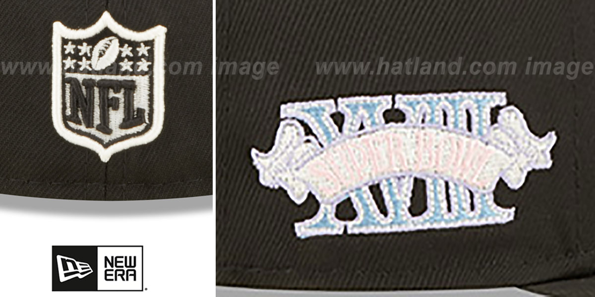 Raiders SB XVIII 'POP-SWEAT' Black-Pink Fitted Hat by New Era