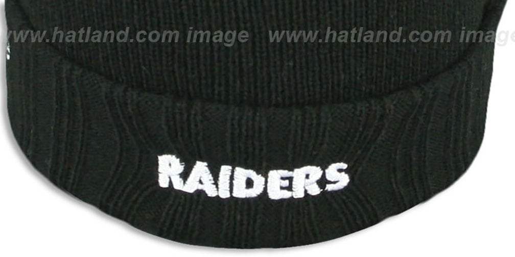 Raiders 'SUPER BOWL PATCHES' Black Knit Beanie Hat by New Era