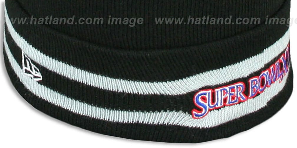 Raiders 'SUPER BOWL XI' Black Knit Beanie Hat by New Era
