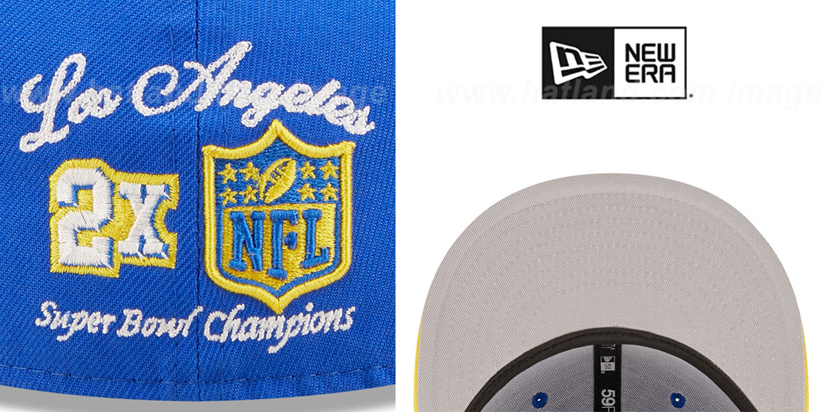 Rams 'LETTERMAN SIDE-PATCH' Fitted Hat by New Era