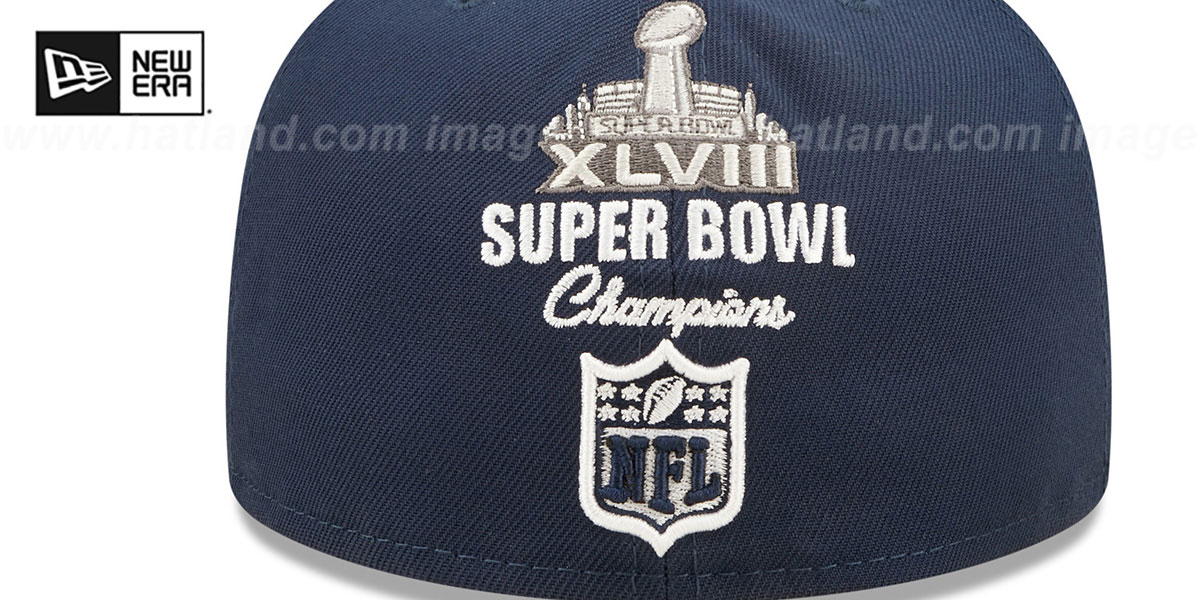 Seahawks 'CROWN CHAMPS' Navy Fitted Hat by New Era