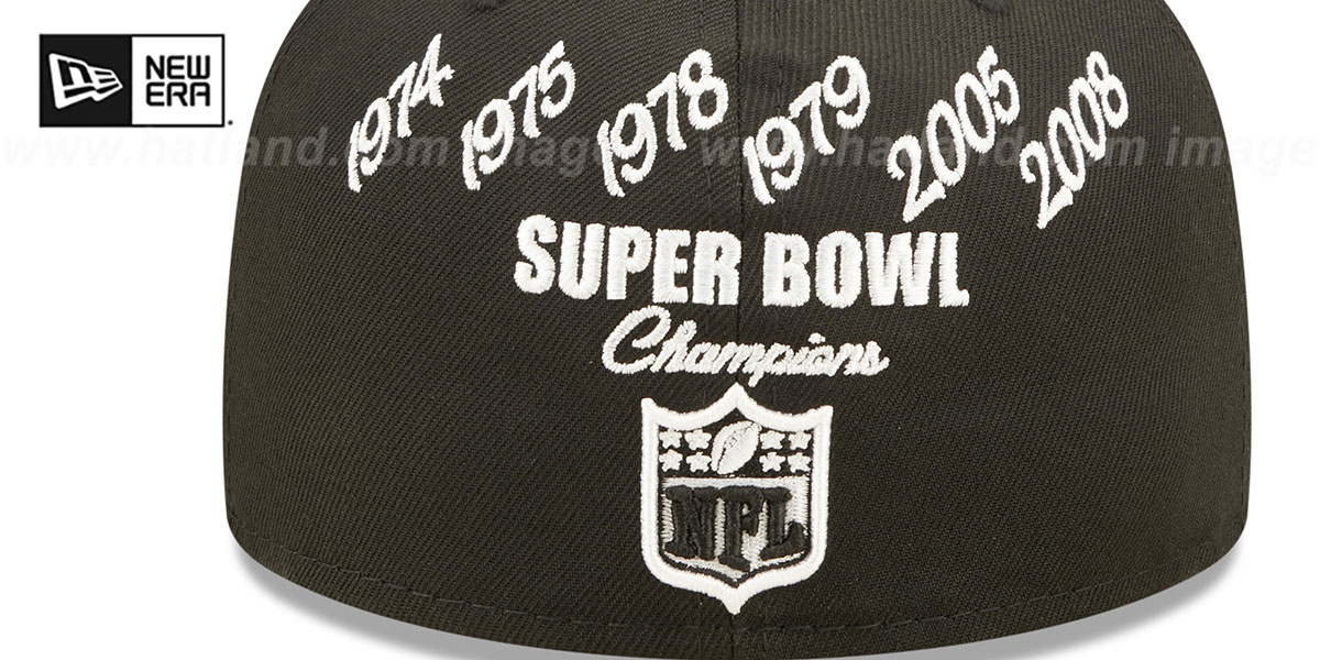 Steelers 'CROWN CHAMPS' Black Fitted Hat by New Era